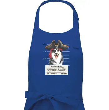 Kuchyňská zástěra Lump a darebák husky - Pánská zástěra na vaření - Univerzální velikost ( Královská modrá )