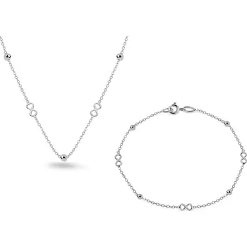 Souprava šperků Souprava z bílého zlata Nekonečno IZ23396S + dárkové balení LUXUS zdarma