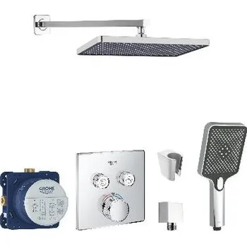 Sprchový set SANITINO - Sprchový set s termostatem a tělesem pod omítku Grohe, příslušenství kielle, chrom SANI21GKK003