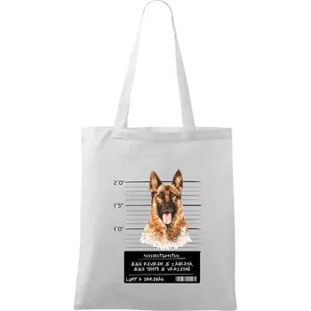 Lump a darebák - Německý ovčák - Taška bavlněná - 42 x 38 cm ( Bílá )