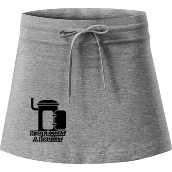 Dámská sukně Nespěchat a kouřit - Sportovní sukně - two in one - XL ( Tmavě šedý melír )