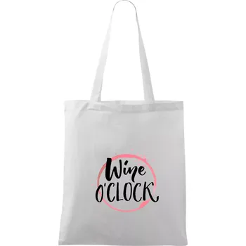 wine o clock - Taška bavlněná - 42 x 38 cm ( Bílá )