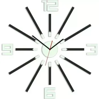 Hodiny 3D nalepovací hodiny Sheen wenge-bílé