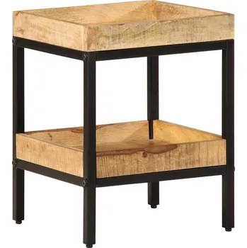 Zahradní stůl Boční stůl s policí Hnědá 35 x 35 x 45 cm Masivní mangové dřevo IM_374089