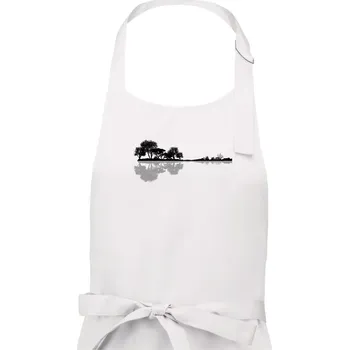 Kuchyňská zástěra Kytara příroda - Dámská zástěra na vaření - Univerzální velikost ( Bílá )