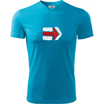 Pánské tričko Párová turistická značka červená - Pánské triko Fantasy sportovní (dresovina) - 3XL ( Světlý tyrkys )