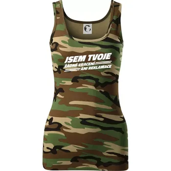 Dámské tričko Jsem tvoje žádné vracení - Dámské Maskáčové tílko - S ( Hnědý maskáč )