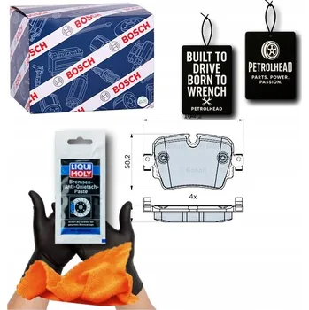 Brzdová destička BRZDOVÉ DESTIČKY ZADNÍ JAGUAR F-TYPE 3.0 10.12- BOSCH #Petrolhead Pro+ Kit3