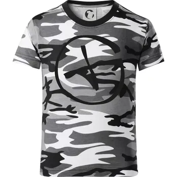 Chlapecké tričko Geocachka - Dětské maskáčové triko - 122 cm/6 let ( Šedý maskáč )