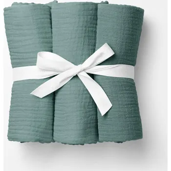 látková plena Mušelínová plena/dečka Nature MSN-047 Pastelově modrozelená - ZVÝHODNĚNÁ SADA 3 KS 120x120 cm - Sada 3 ks