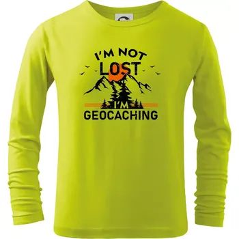 Chlapecké oblečení Im not lost - geocaching - Triko dětské Long Sleeve - 134 cm/8 let ( Limetková )