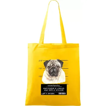 Lump a darebák mopsík - Taška bavlněná - 42 x 38 cm ( Žlutá )