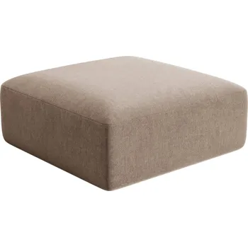 Taburet Cosmopolitan Design Béžová sametová podnožka Campi 90 x 90 cm