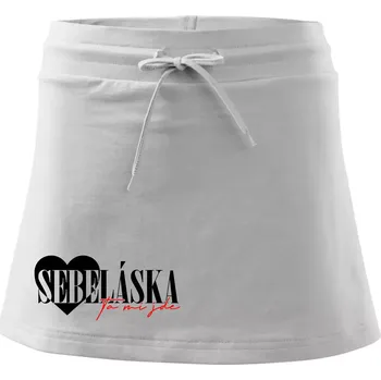Dámská sukně Sebeláska ta mi jde - Sportovní sukně - two in one - XS ( Bílá )