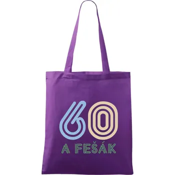 60 a fešák - Taška bavlněná - 42 x 38 cm ( Fialová )