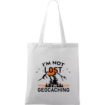 Im not lost - geocaching - Taška bavlněná - 42 x 38 cm ( Bílá )
