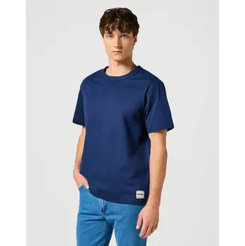 Pánské tričko Tričko Wrangler SOLID TEE NAVY Velikost: M