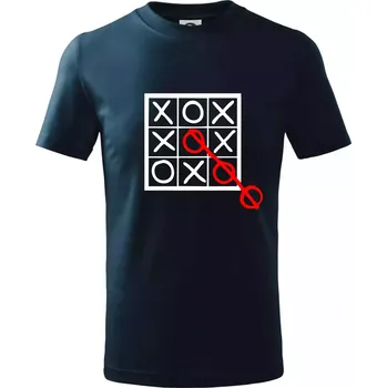 Chlapecké tričko Piškvorky - Tričko dětské bavlněné - 98 cm / 2 roky ( Námořní modrá (velmi tmavá - téměř černá) )