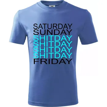 Chlapecké tričko Shitday - Tričko dětské bavlněné - 98 cm / 2 roky ( Azurově modrá )