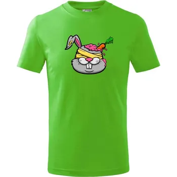 Chlapecké tričko Zombie králik - Tričko dětské bavlněné - 98 cm / 2 roky ( Apple Green )