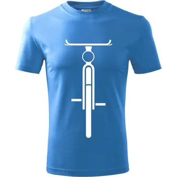 Chlapecké tričko Kolo ze předu - obrys - Tričko dětské bavlněné - 98 cm / 2 roky ( Azurově modrá )