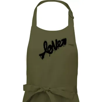 Kuchyňská zástěra Love sprej - Dámská zástěra na vaření - Univerzální velikost ( Khaki )