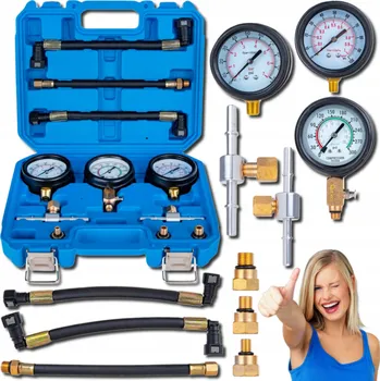 Autodiagnostika Tester tlaku pro motocykly 0–300 PSI, diagnostika palivového a olejového systému