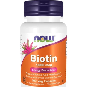 Fitness strava Now Foods Biotin 1000 mcg 100 kapslí