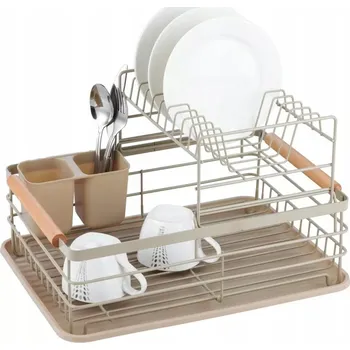 Odkapávač na nádobí Odkapávač na nádobí dvouúrovňová, béžová, odkapávač na příbory Kinghoff 1799
