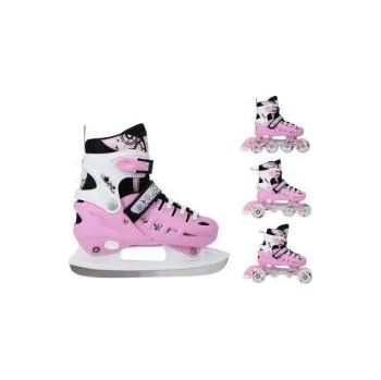 Kolečkové brusle Brusle NILS EXTREME NH10905 4v1 růžové - - Výběr variant -