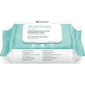 Kosmetika pro psa AniForte Šetrné čistící ubrousky s aloe vera pro psy (100 ks)