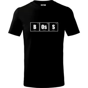 Chlapecké tričko Periodická tabulka BOsS - Tričko dětské bavlněné - 98 cm / 2 roky ( Černá )