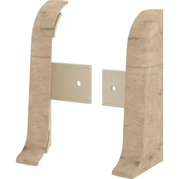 soklová lišta Levá koncovka, pravá koncovka Vilo PVC 0,5 x 55, délka 5 cm, dub