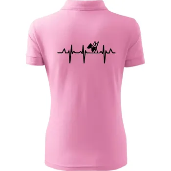 EKG diabolo - Polokošile dámská Pique Polo - 2XL ( Růžová )