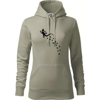 Dámská mikina Geocaching Gekoni - Mikina dámská Cape s kapucí - XL ( Light khaki )