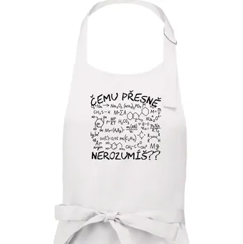 Kuchyňská zástěra Chemie - Čemu přesně nerozumíš? - Pánská zástěra na vaření - Univerzální velikost ( Bílá )