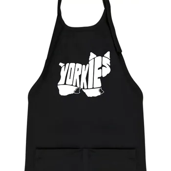 Kuchyňská zástěra Jorkšírský teriér - Yorkie - Nápis v těle - Dětská zástěra na vaření - Univerzální velikost ( Černá )