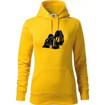 Dámská mikina Shih-tzu - nápis v těle - Mikina dámská Cape s kapucí - S ( Žlutá )