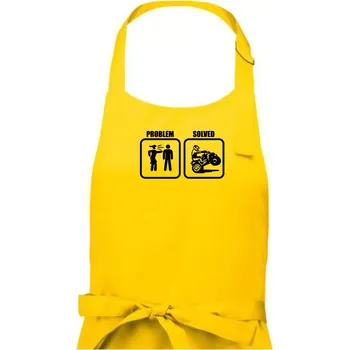 Kuchyňská zástěra Problem quad / čtyřkolka - Dámská zástěra na vaření - Univerzální velikost ( Žlutá )