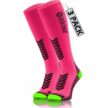 Pánské ponožky Sesto Senso 3 páry vysokých běžeckých ponožek velikost 47-50 růžové