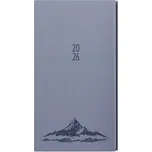 Týdenní diář 2026 Jakub Vivella s ražbou kapesní holubí šeď Hory