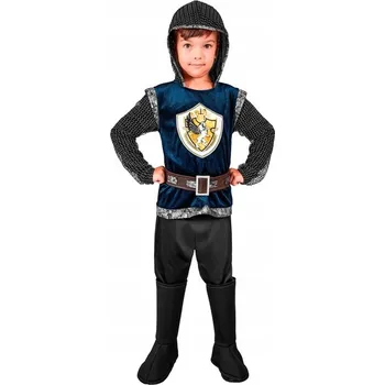 Karnevalový kostým KOSTÝM RYTÍŘE MODRÝ RYTÍŘ KARNEVALOVÝ KOSTÝM PRO CHLAPCE VELIKOST 128