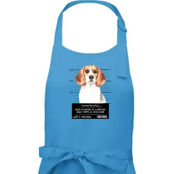 Kuchyňská zástěra Lump a darebák bígl - Dámská zástěra na vaření - Univerzální velikost ( Světlý tyrkys )