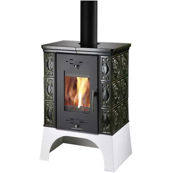 Krbová kamna Haas+Sohn Rukov s.r.o. HAAS+SOHN EMPOLI kachlová kamna 2,6 - 8,4kW, černá/zelená