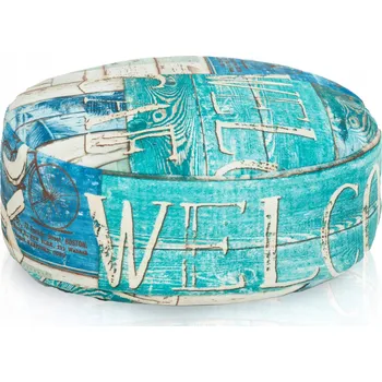 Taburet Zahradní podnožka NYLON dekorativní taburet MODRÁ