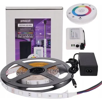 LED páska ZESTAW TAŚMA LED RGB 36W 150LED DÁLKOVÝ OVLADAČ PRESCOT 5m