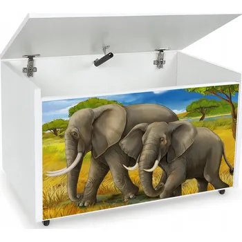 Úložný box Truhla na hračky Leomark 71 x 45 cm bílá