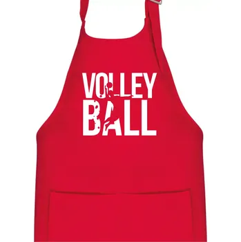 Kuchyňská zástěra Volleyball nápis - Dětská zástěra na vaření - Univerzální velikost ( Červená )