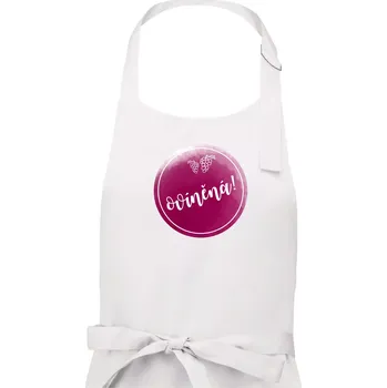 Kuchyňská zástěra Ovíněná - Dámská zástěra na vaření - Univerzální velikost ( Bílá )