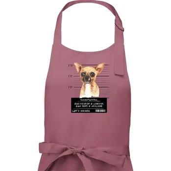 Kuchyňská zástěra Lump a darebák čivava - Dámská zástěra na vaření - Univerzální velikost ( Starorůžová )